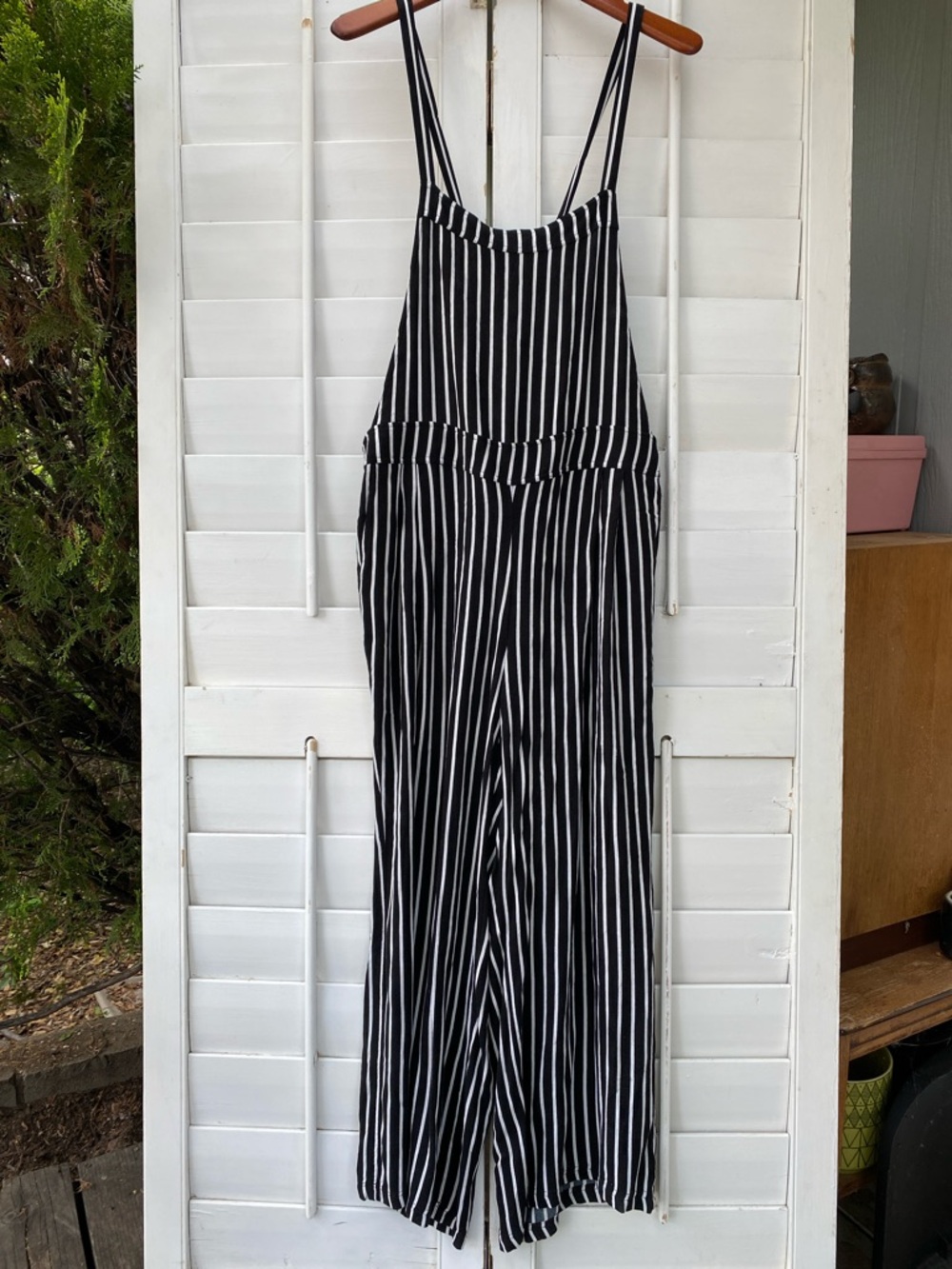 torrid Black and White Striped Jumpsuit/ overalls